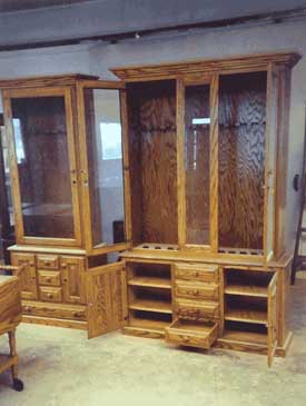 Oak Custom Gun Cabinet